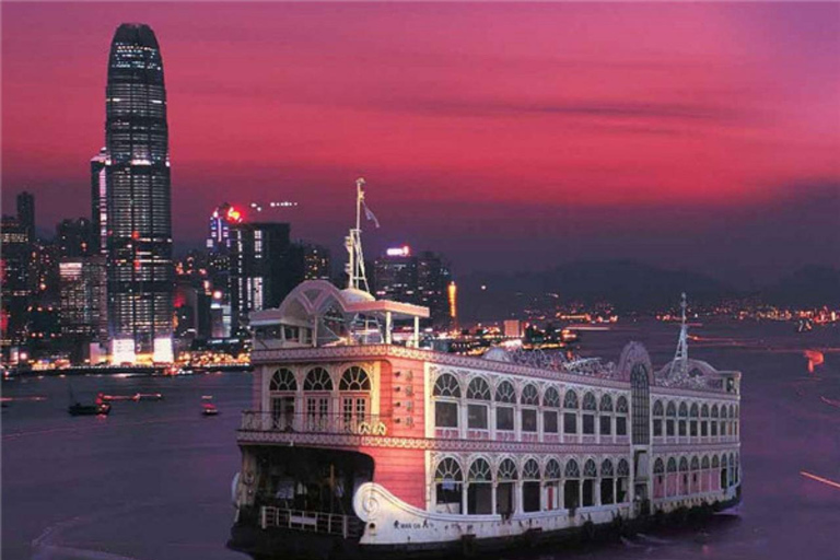 HK Nacht: Cruise Dinner, Open Top Bus, Temple Street Tour