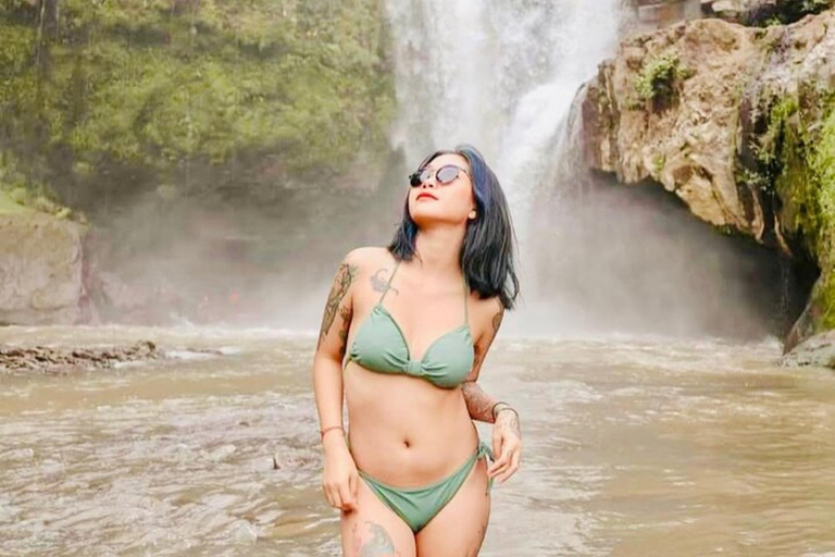 Bali: Swing, Koi Photo Boat, Monkey Forest, & Waterfall Private tour with ticket include