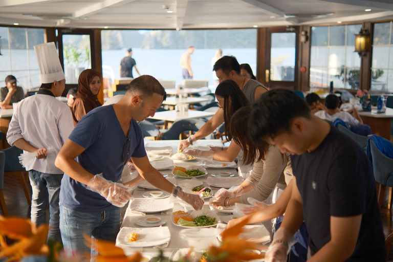 Hanoi:Halong Catamaran 5* Day Cruise,champoline,water slide Without Transfer Service