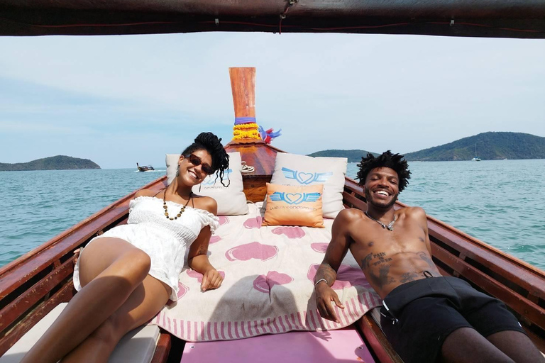 Phuket: Coral Island Luxury Long Tail Boat Half-Day Tour Shared Tour With Hotel Pickup