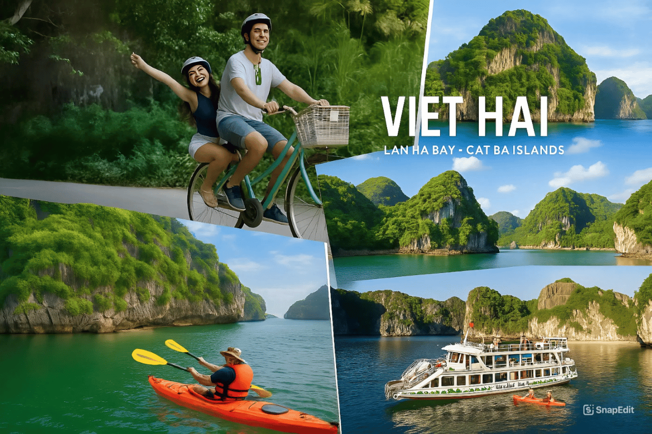 Von Hanoi aus: Besuch der Cat Ba Inseln und des schwimmenden Dorfes in 1 Tag