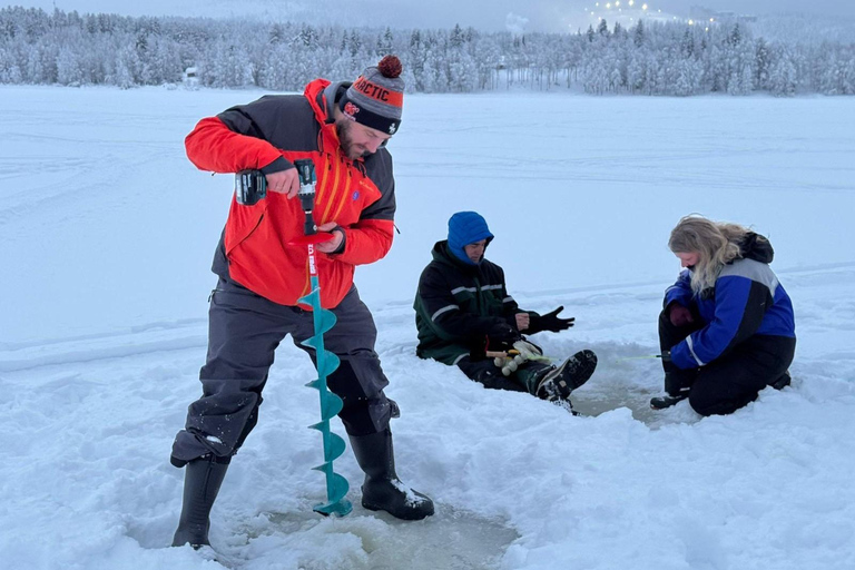 Levi: Ice Fishing Experience with Bonfire and Lunch
