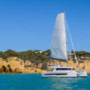 Photo from the GetYourGuide listing: Albufeira: Algarve Half-Day Private Catamaran Charter