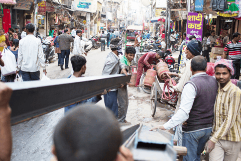 Rundtur i slummen i Old Delhi