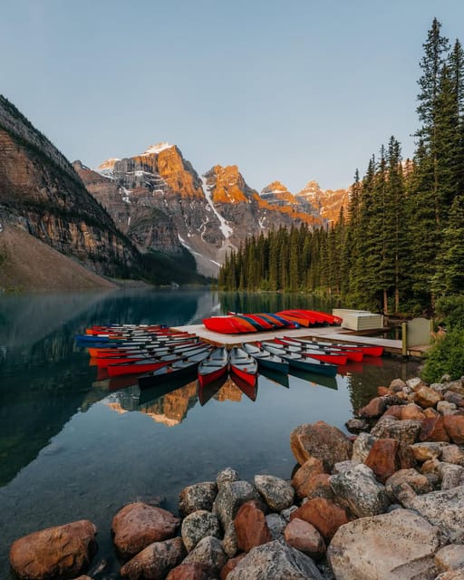 Moraine Lake Sunrise & Lake Louise Golden Hour Experience