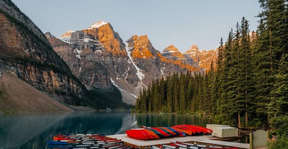 Moraine Lake Sunrise & Lake Louise Golden Hour Experience