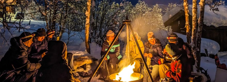 Geilo : Excursion familiale en soirée avec luge, feu de camp et amusement !
