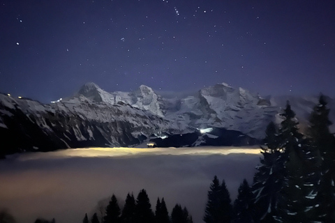 Interlaken: Night Sledding & Fondue Dinner with Guide