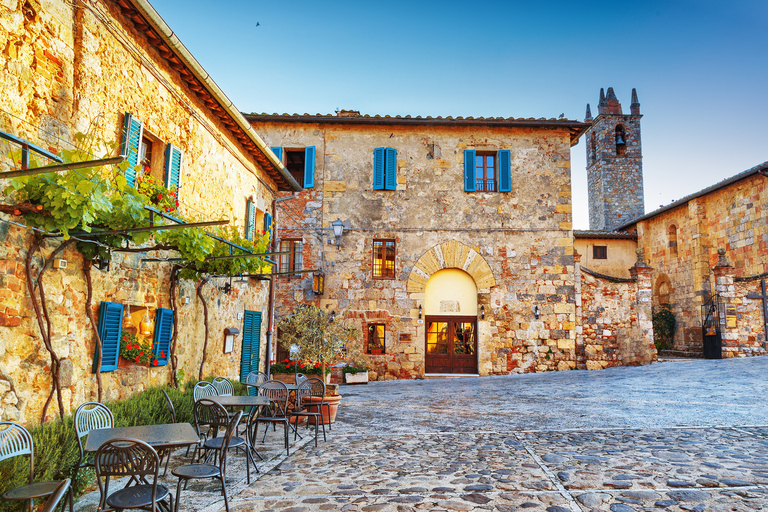 Florence: Monteriggioni & Val d'Orcia Optional Wine Tasting Classic Option in Portuguese