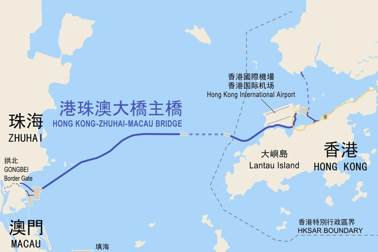 Transfer em limusina privada entre Hong Kong e Macau via HZMB