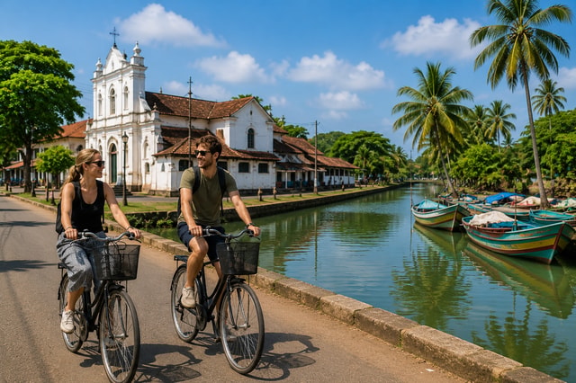 Private Städtetour durch Negombo mit dem Fahrrad und Obstverkostung
