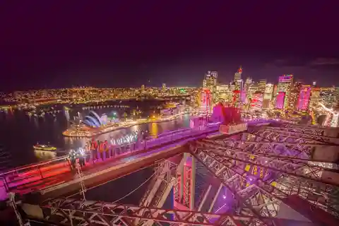 A ponte de Sydney VividClimb