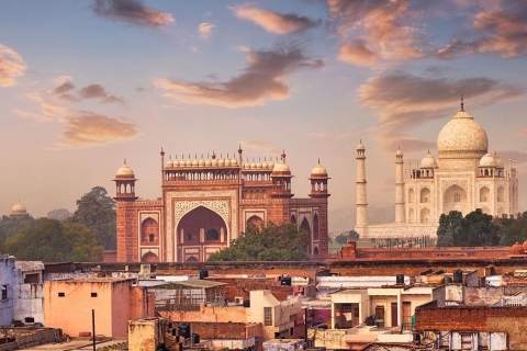 Depuis Delhi : visite du Taj Mahal et d'Agra en train super rapideDepuis Delhi : visite du TajMahal et d'Agra en train super rapide