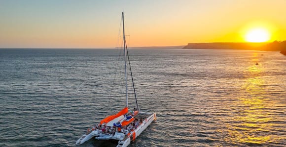 Lagos: Sunset Catamaran Tour Music and Bar Aboard
