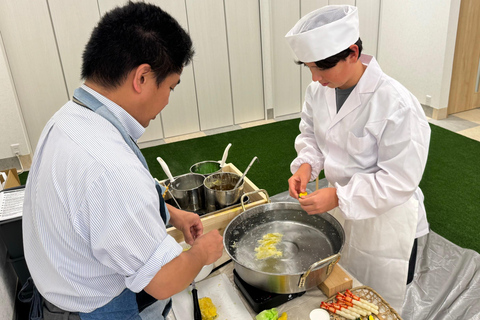 Kyoto: Replica food making experience Tempura and Lettuce