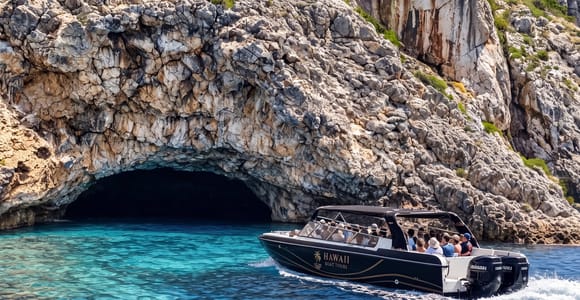 From Kotor: 3-Hour Blue Cave Cruise, Swimming & WWII Tunnels