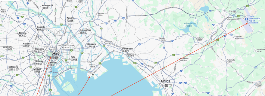 Transfert interurbain, Yokohama ⇒ Tokyo, Haneda, Narita, TDR