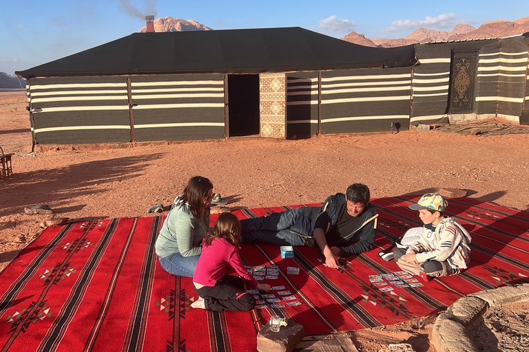 Wadi Rum: Jeep Tour with Bedouin Camp Overnight Stay