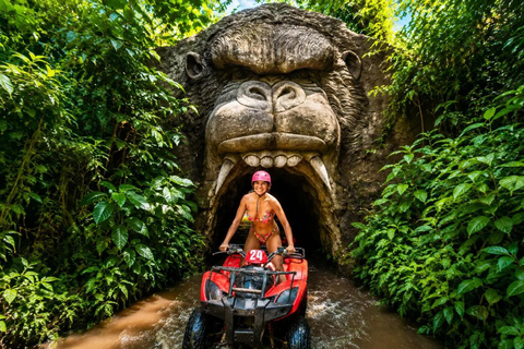 Ubud: Quad ATV Gorilla Cave, Legong Tunnel & Mud Adventure ATV Single Adventure (90 Minutes) – Ubud & Sanur Transfer