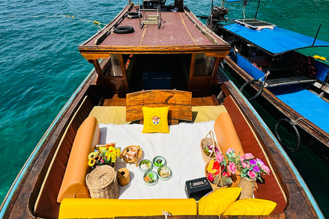 Krabi: Private Luxury Longtail Boat Tour in Krabi free lunch Krabi: Private Luxury Longtail Boat by Hong island