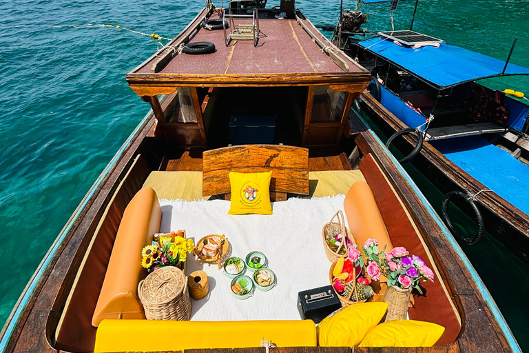Krabi: Private Luxury Longtail Boat Tour in Krabi free lunch Krabi: Private Luxury Longtail Boat by Hong island