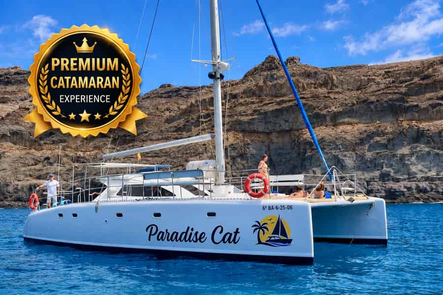 Gran Canaria: Katamaran-Ausflug mit Getränken, Mittagessen und Schnorcheln. Foto: GetYourGuide Gran Canaria: Katamaran-Ausflug mit Getränken, Mittagessen und Schnorcheln. Foto: GetYourGuide