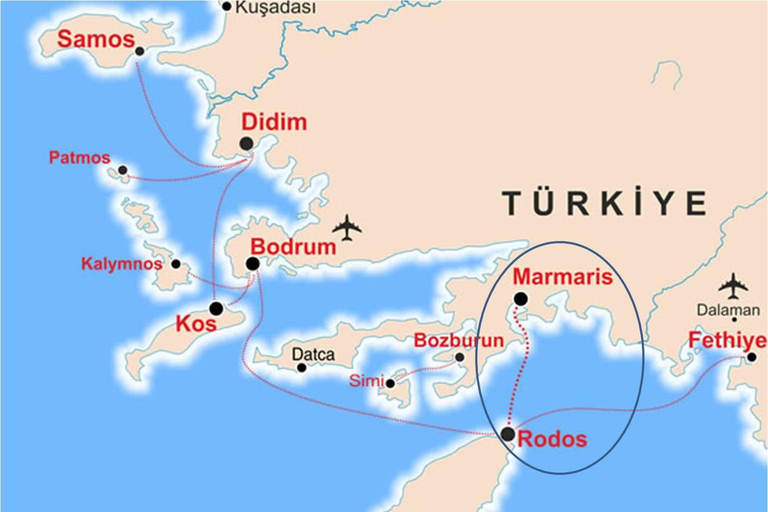 Marmaris: Rhodes Round Ferry Ticket and Hotel Transfer Rhodes Ferry Ticket – No Hotel Transfer