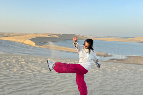 Desert Safari Qatar Camel Sandbording sunrise/sunset tour