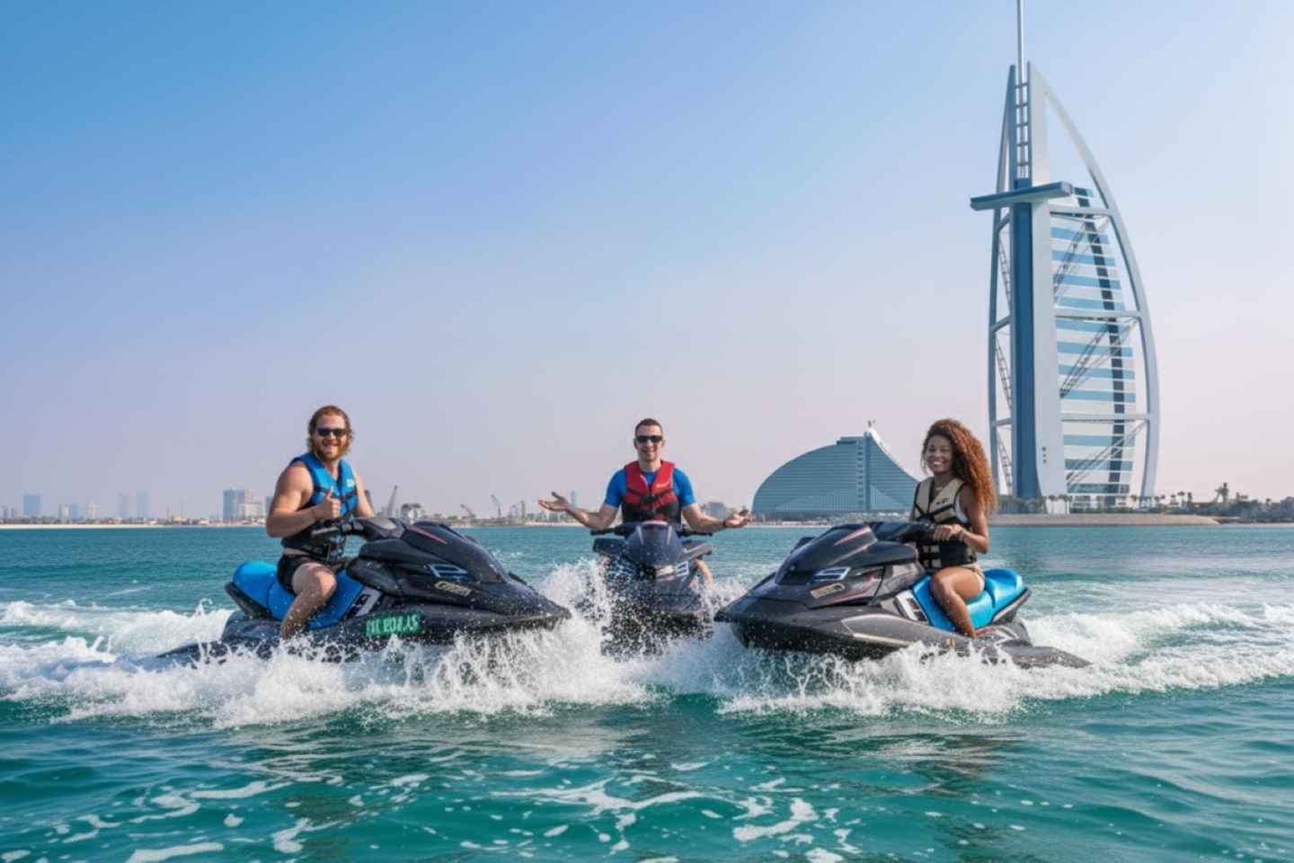 things to do in dubai, uae | dubai jetski: burj al arab, burj khalifa, marina & atlantis