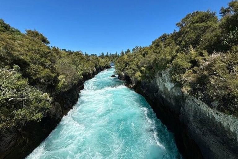 Rotorua e Taupo com gêiseres Waiotapu e LadyKnox e Huka Falls