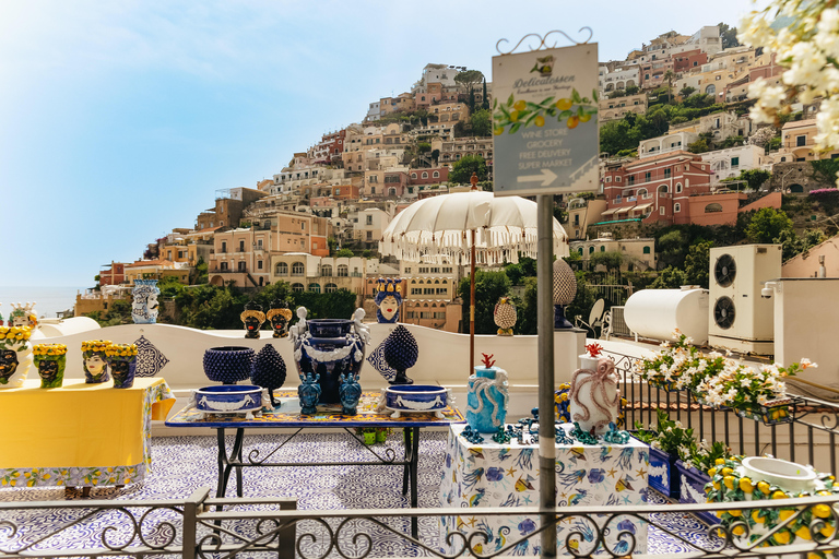 Desde Nápoles: Excursión de un día a Pompeya, Costa Amalfitana y Positano