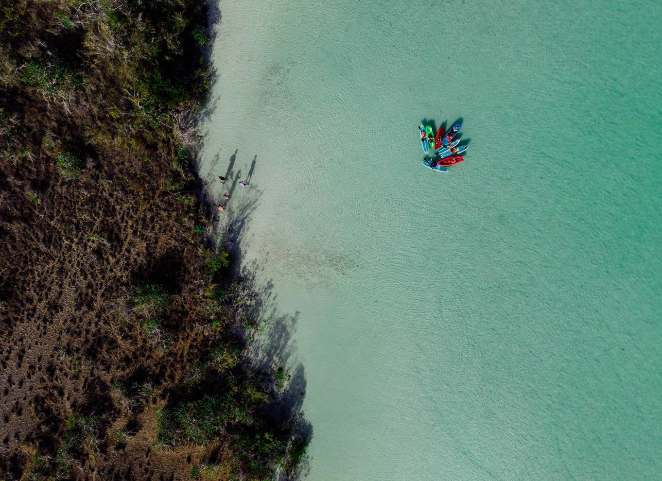 Bacalar: Standup paddleboard-tur ved solopgang med morgenmad