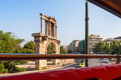 Athens: Red Hop-On Hop-Off Bus with Piraeus and Beach Rivera