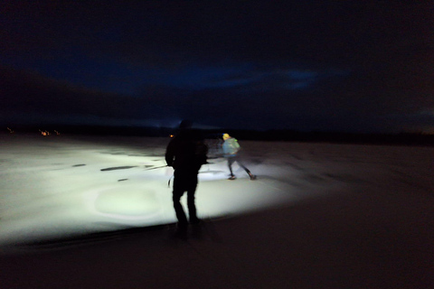 Stockholm: Ice Skating with fire & chance of Northern Lights