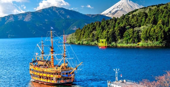 Tour zum Fuji, Hakone/Enoshima: Optionale Seilbahn/Bootsfahrt auf dem Ashi-See