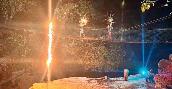 Puerto Vallarta: Night Zipline, Dinner, & Show with Pickup