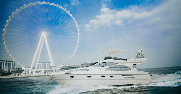 Dubai Marina: Private Yacht Charter for up to 10 Guests
