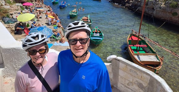 Polignano: Guided e-bike tour, sea cliffs & San Vito