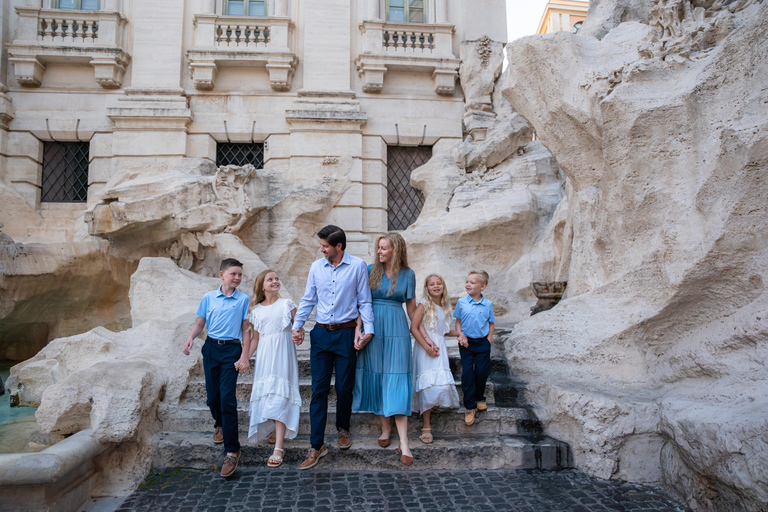 Rome: Private Editorial Shoot at Trevi Fountain or Colosseum Early Morning Trevi Fountain: 30-Minute Private Shoot