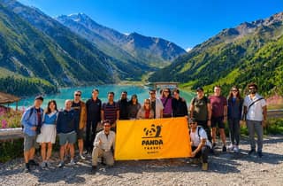 Großer Almaty See, keine Wanderung, und Alma Arasan heiße Quellen