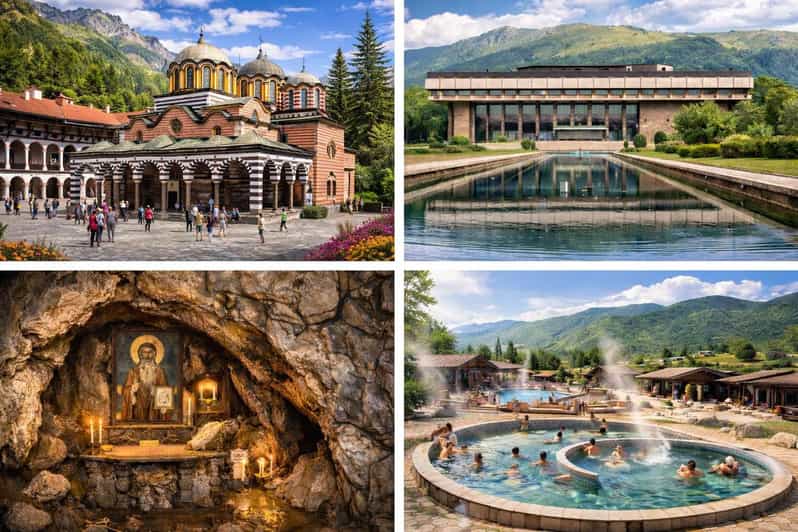 From Sofia: Rila Monastery and Optional Museum, Cave or Spa
