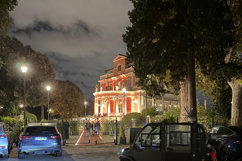 Rome by Night: Enchanting Golf Cart Tour with Wine, Cocktails, and History