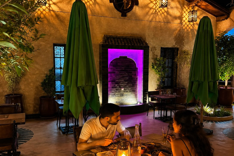 Marrakech Medina Night Tour with Rooftop Dinner