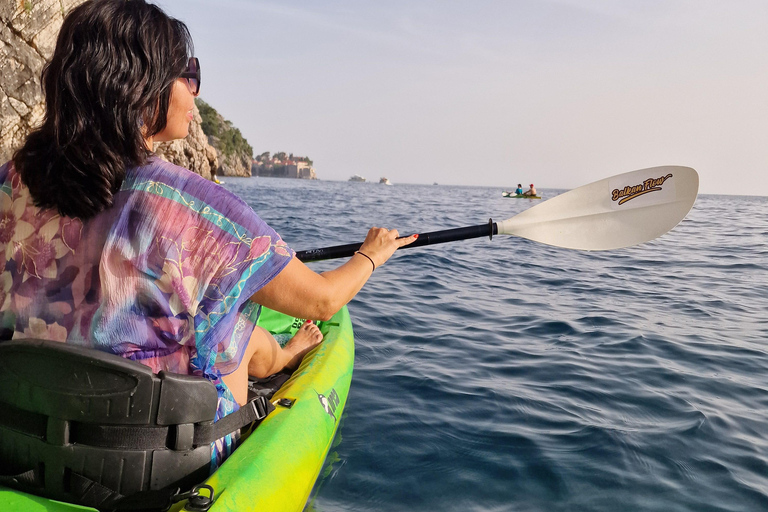 Budva: Kajaktocht van Becici-strand naar Sveti Stefan-eiland