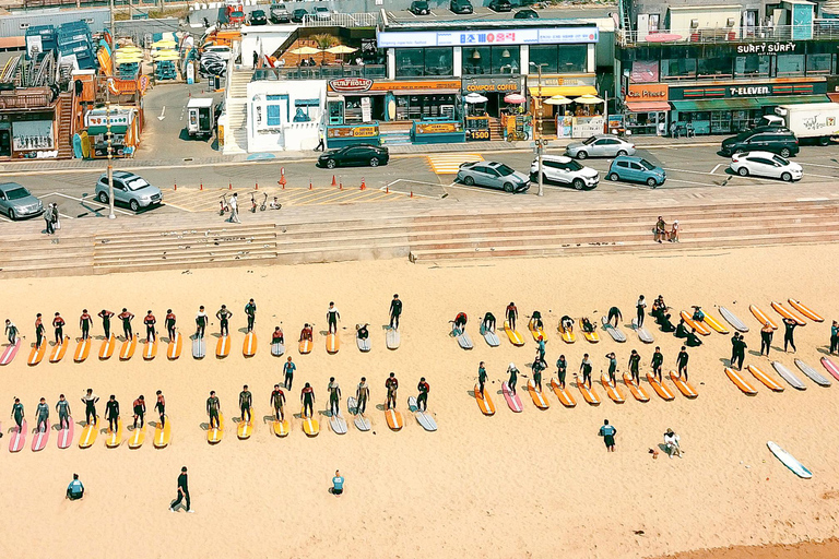 Busan: K-Surf Lesson in Songjeong Beach for All Levels 2H Lesson, Beginner & advanced (Free surfing until sunset)