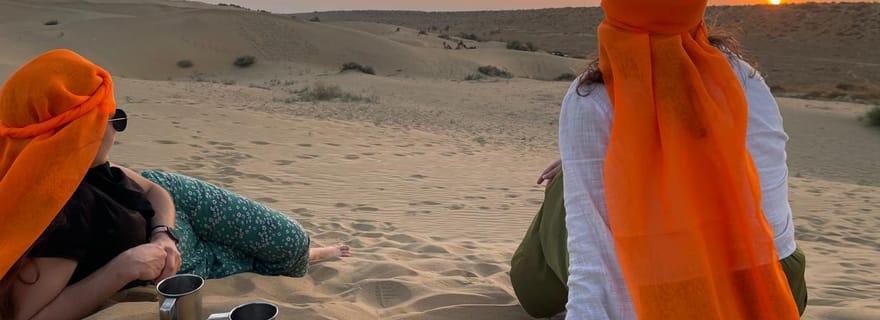 Désert du Thar : balade à dos de chameau, coucher de soleil et dîner avec observation des étoiles