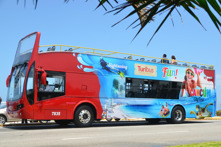 Cancun: Hop-on Hop-off Bus Tour with Flowrider Experience