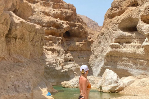Shared Wadi Shab Trek, Swim, Cave, Beach & Sinkhole Tour