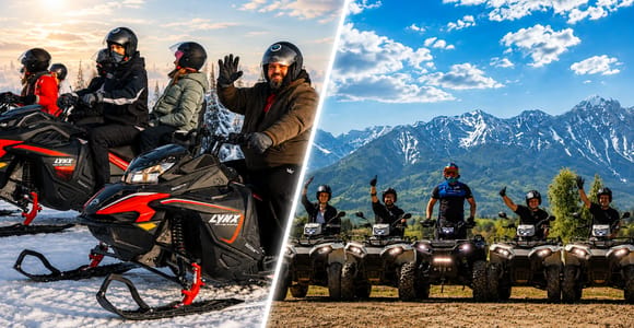 Zakopane: Snowmobile/Quad Ride Ticket & Hosted Bonfire Feast