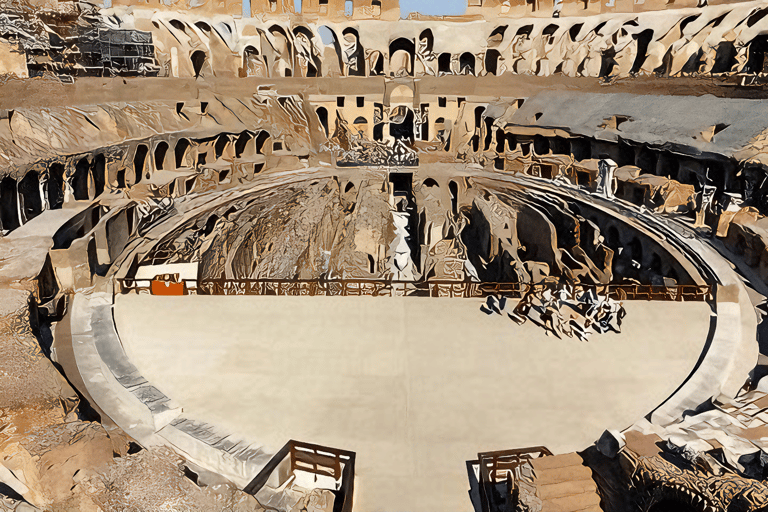 Roma: Tour pelo subsolo do Coliseu e pelo piso da arenaTarde Tour nos subterrâneos do Coliseu